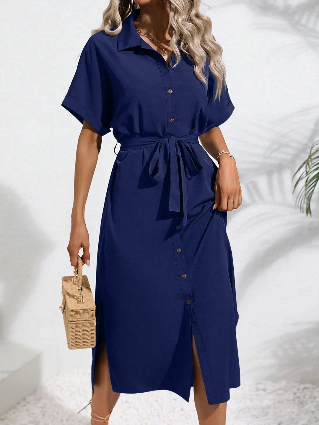 Rochie midi SHEIN, albastru