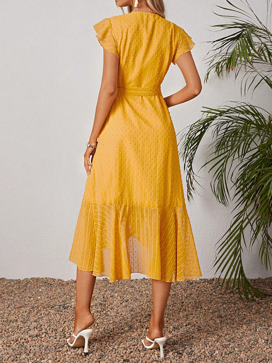 Rochie midi SHEIN, galben