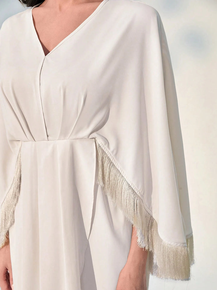 Rochie maxi SHEIN, crem