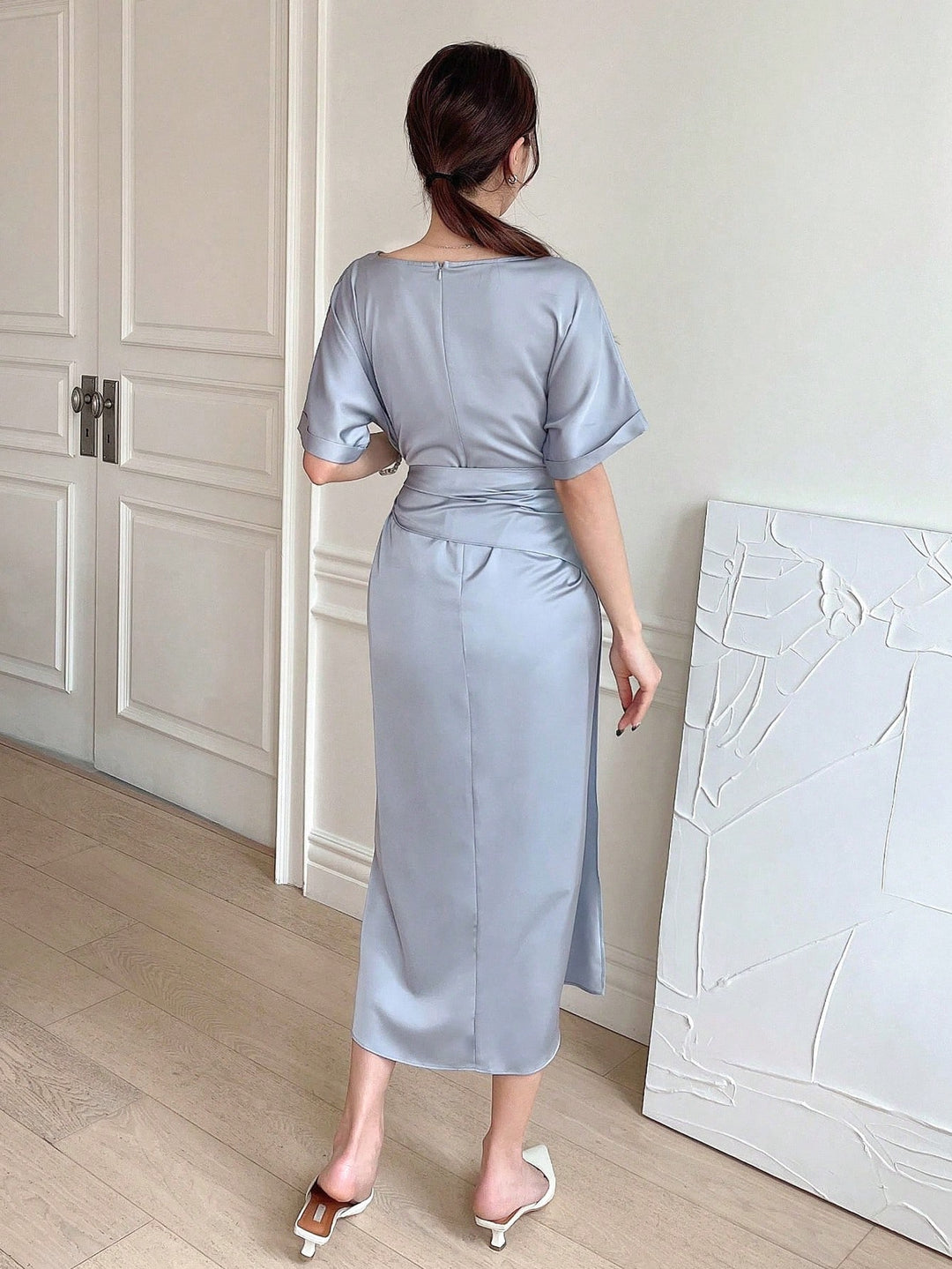Rochie midi SHEIN, argintiu