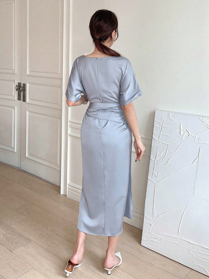 Rochie midi SHEIN, argintiu