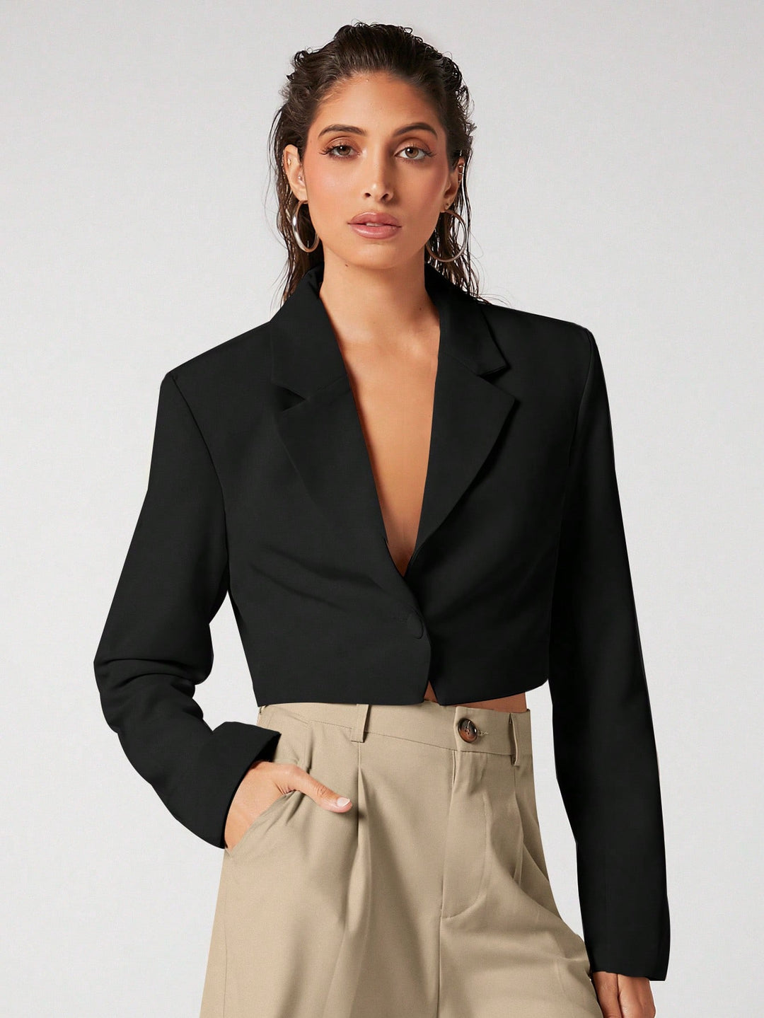 Sacou SHEIN, negru