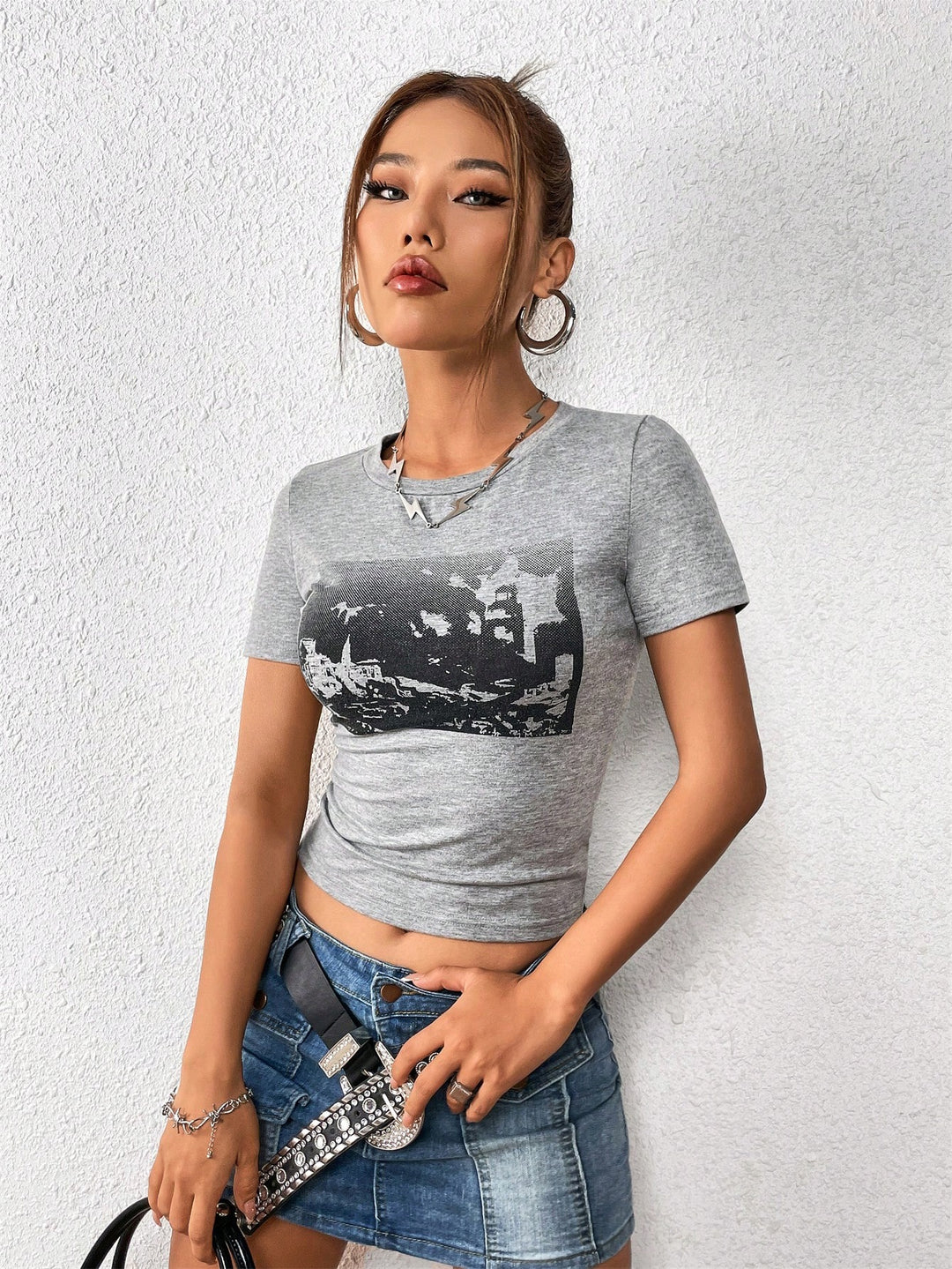 Tricou SHEIN, gri