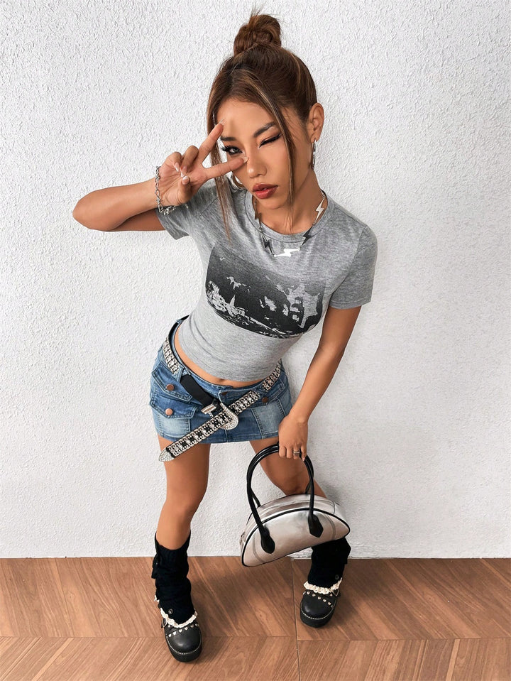 Tricou SHEIN, gri