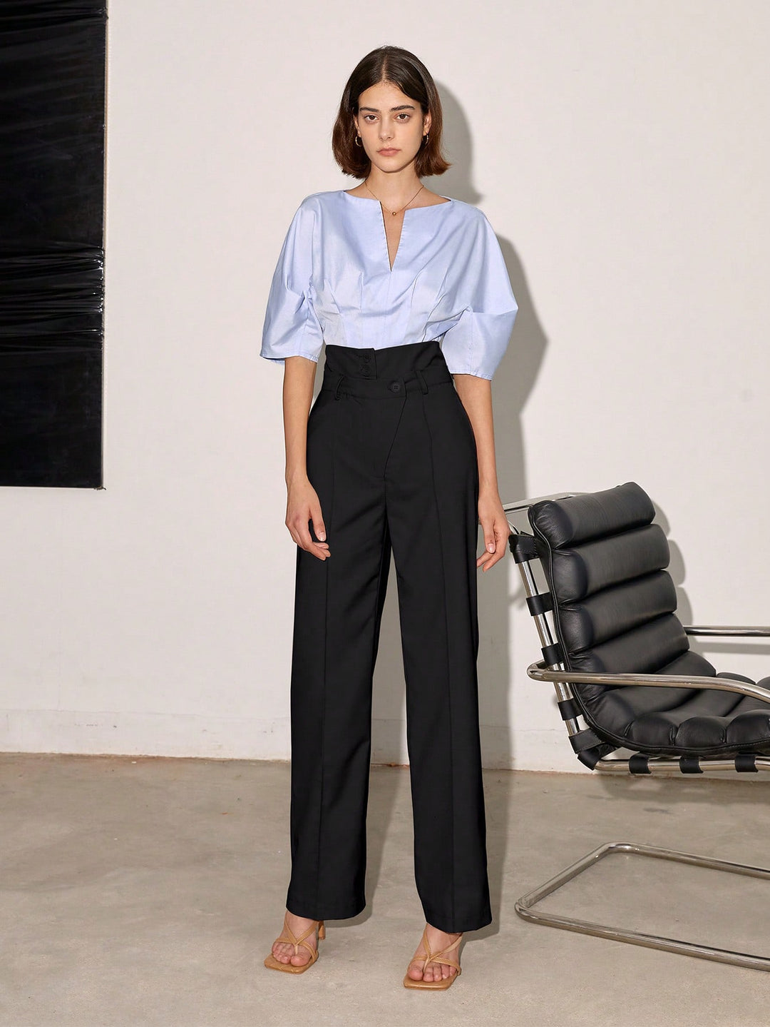 Pantalon SHEIN, negru