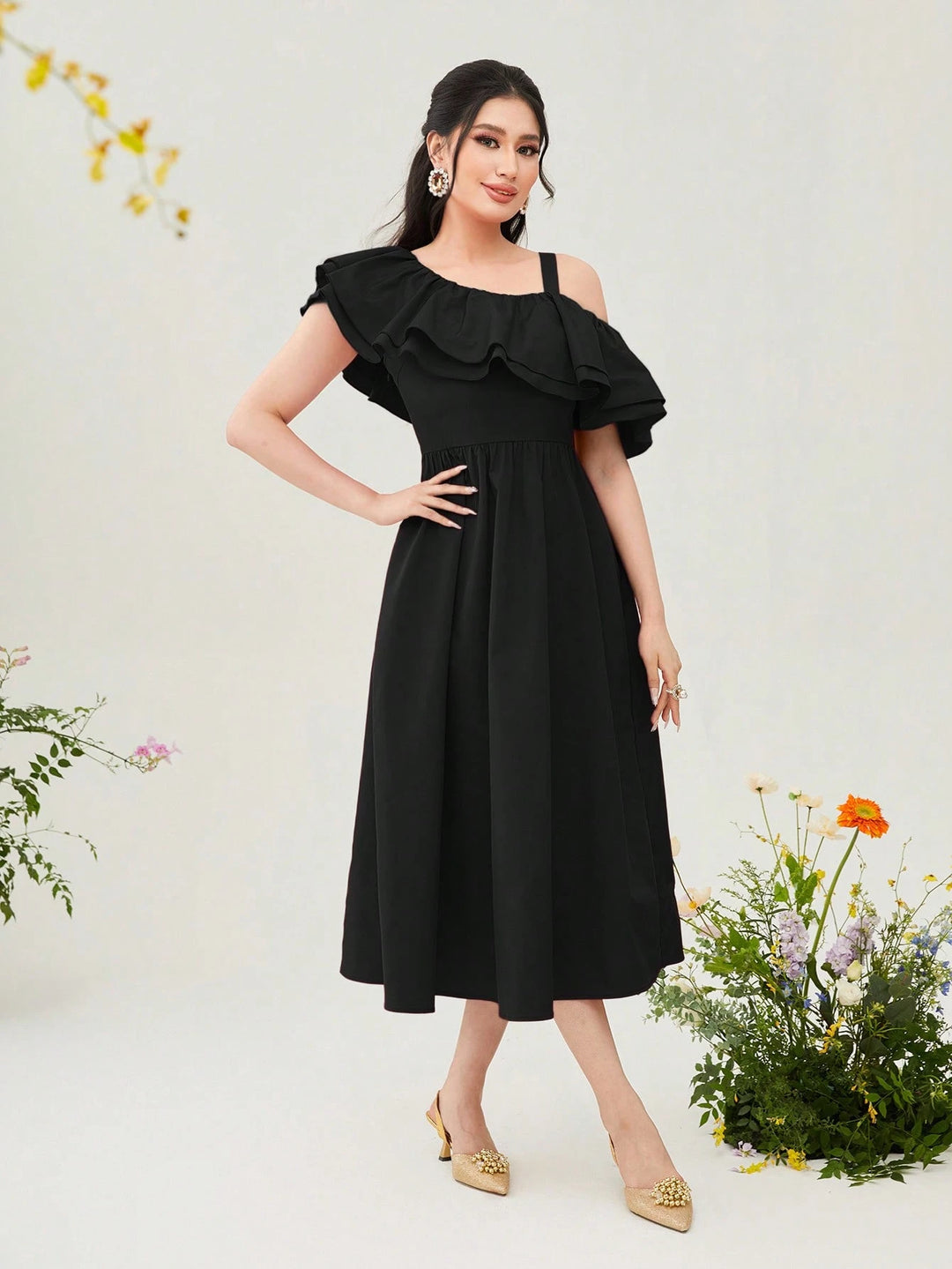 Rochie maxi SHEIN, negru