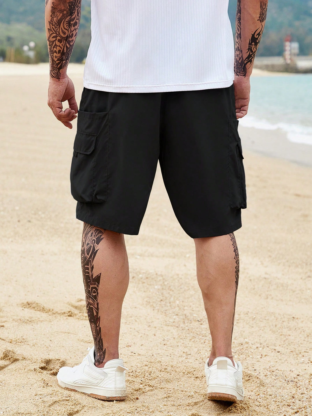 Pantaloni scurți Shein, negru