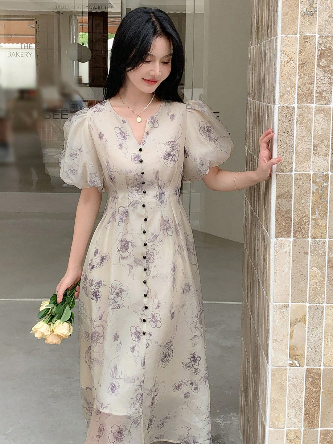 SHEIN Maxi Dress, Beige