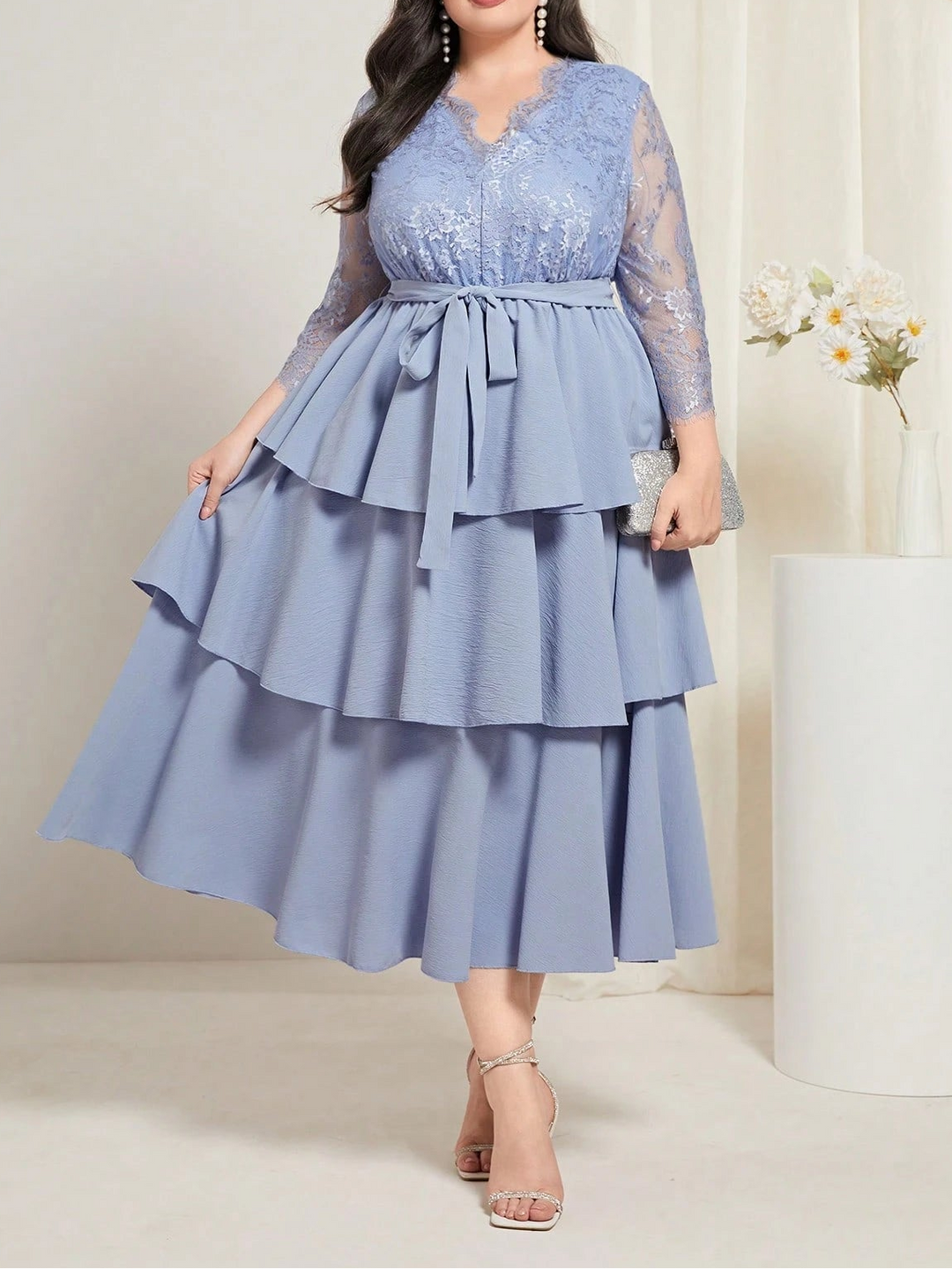 Rochie midi SHEIN, albastru