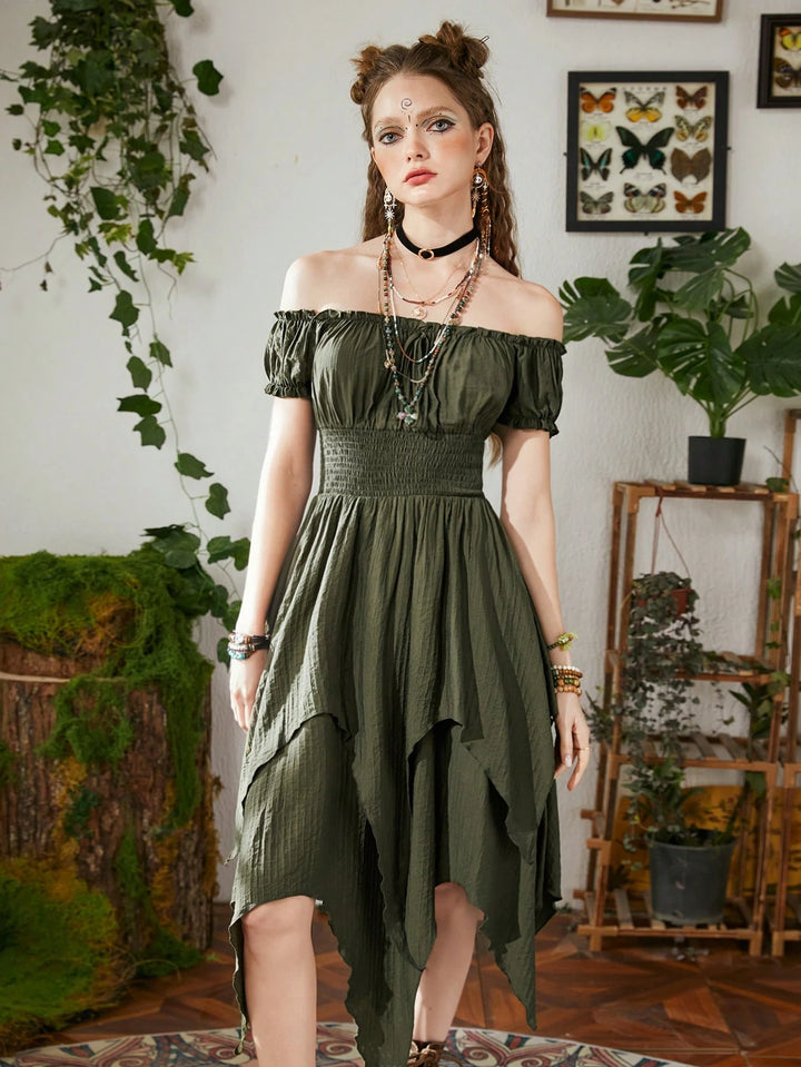 Rochie midi SHEIN, verde
