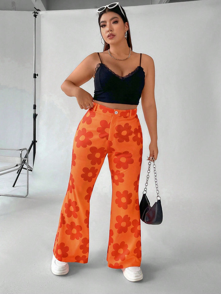 Pantaloni SHEIN, portocaliu
