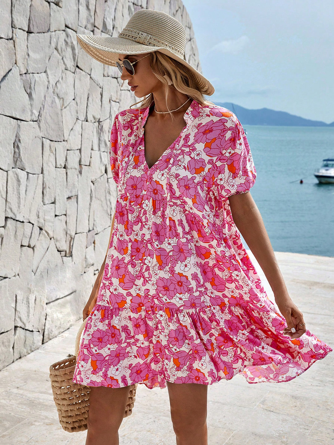 Rochie scurtă SHEIN, roz