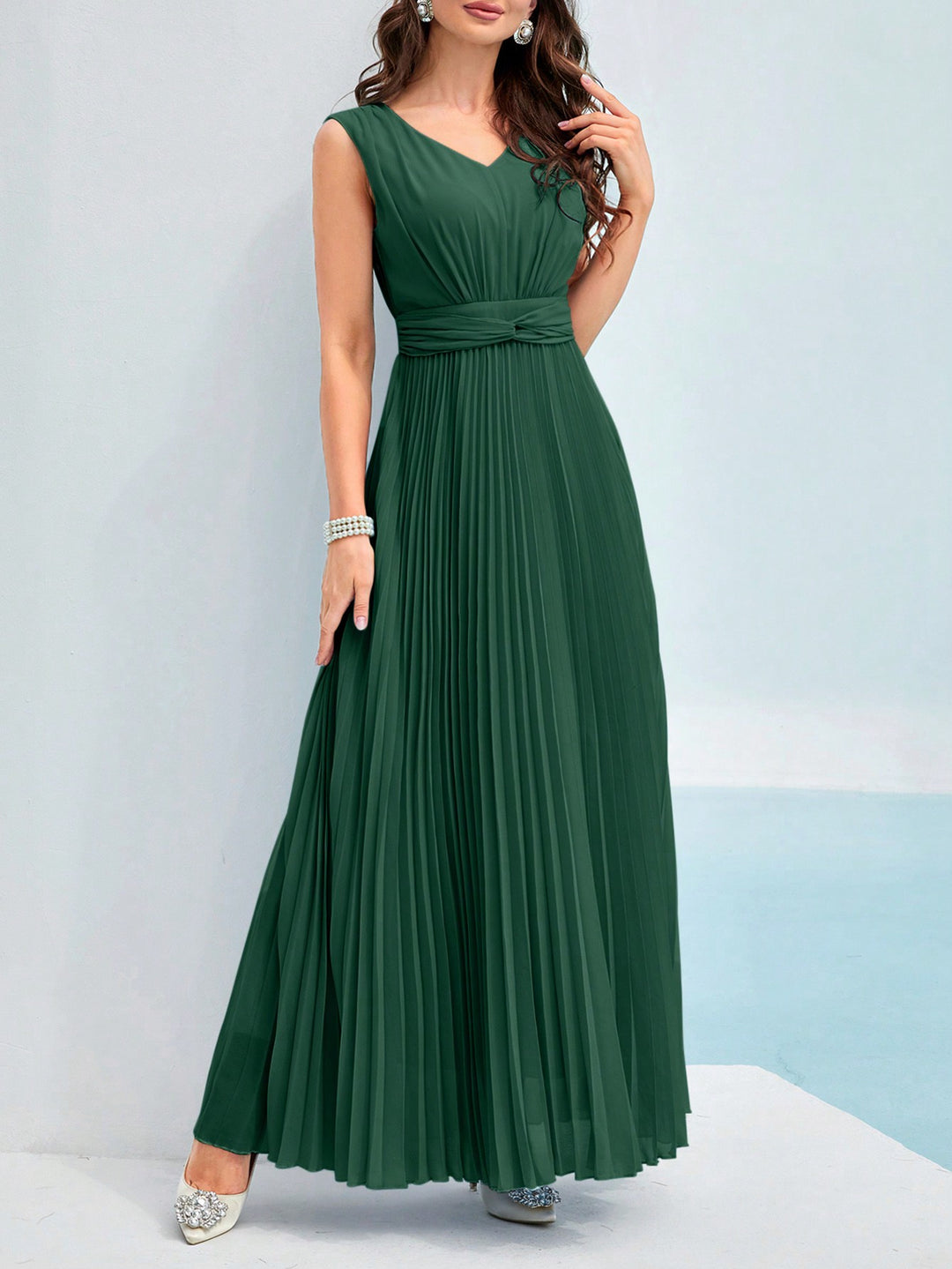 Rochie maxi SHEIN, verde
