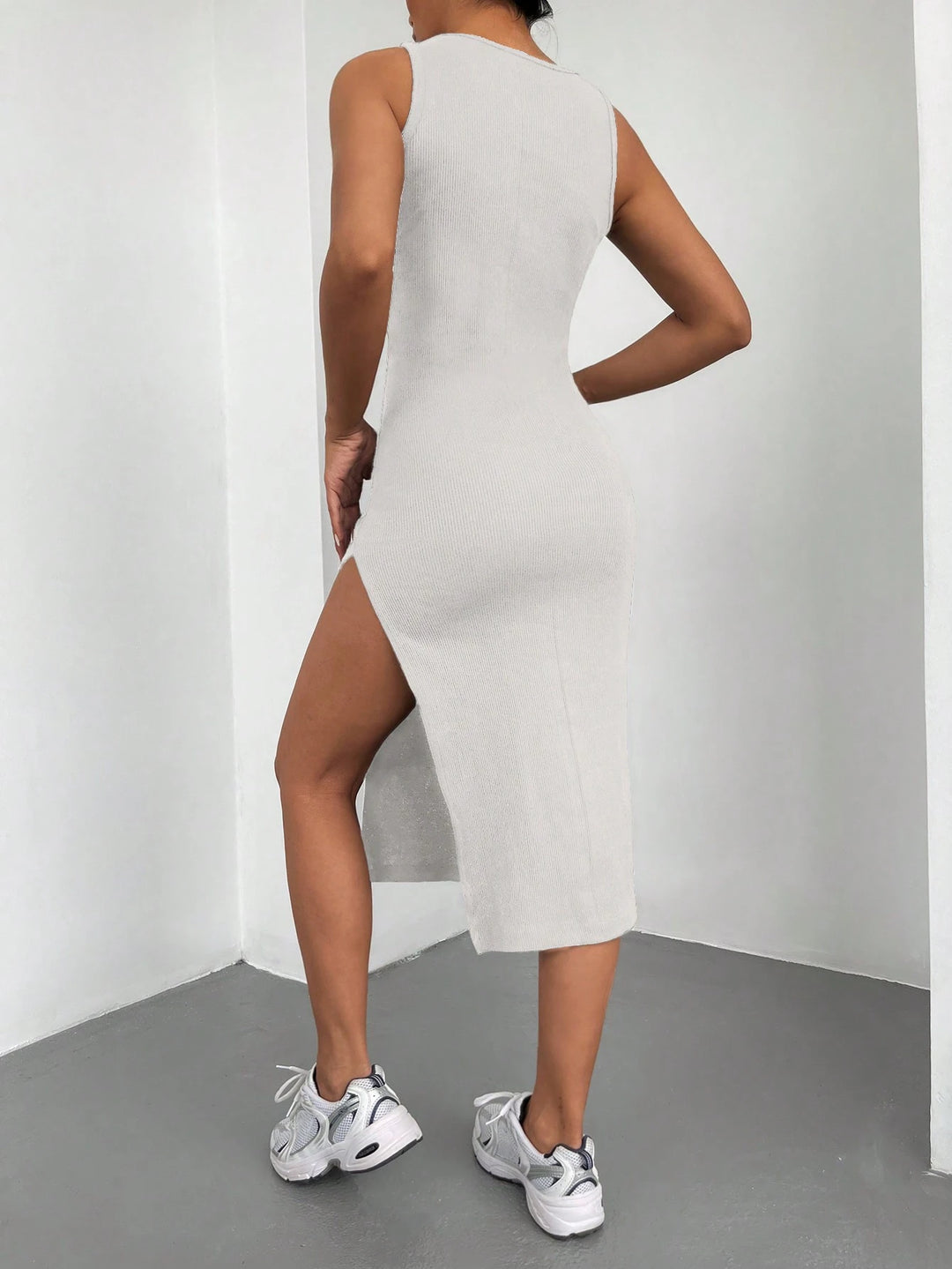 Rochie midi SHEIN, bej