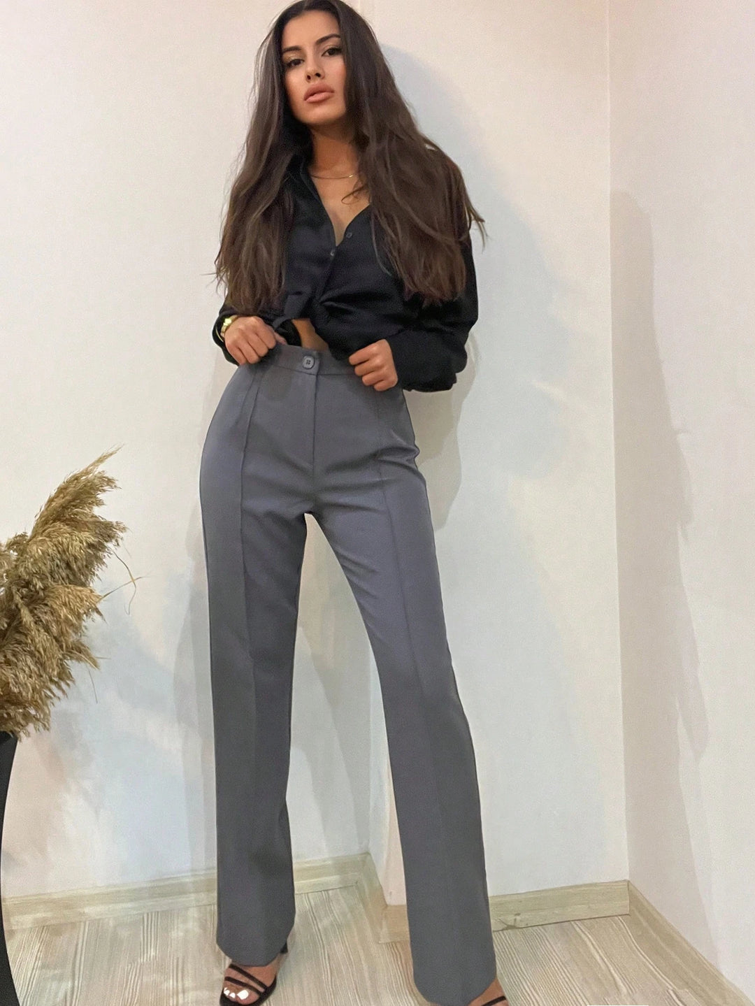 Pantaloni SHEIN, gri