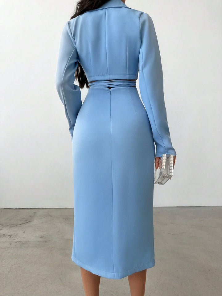 Costum SHEIN, albastru