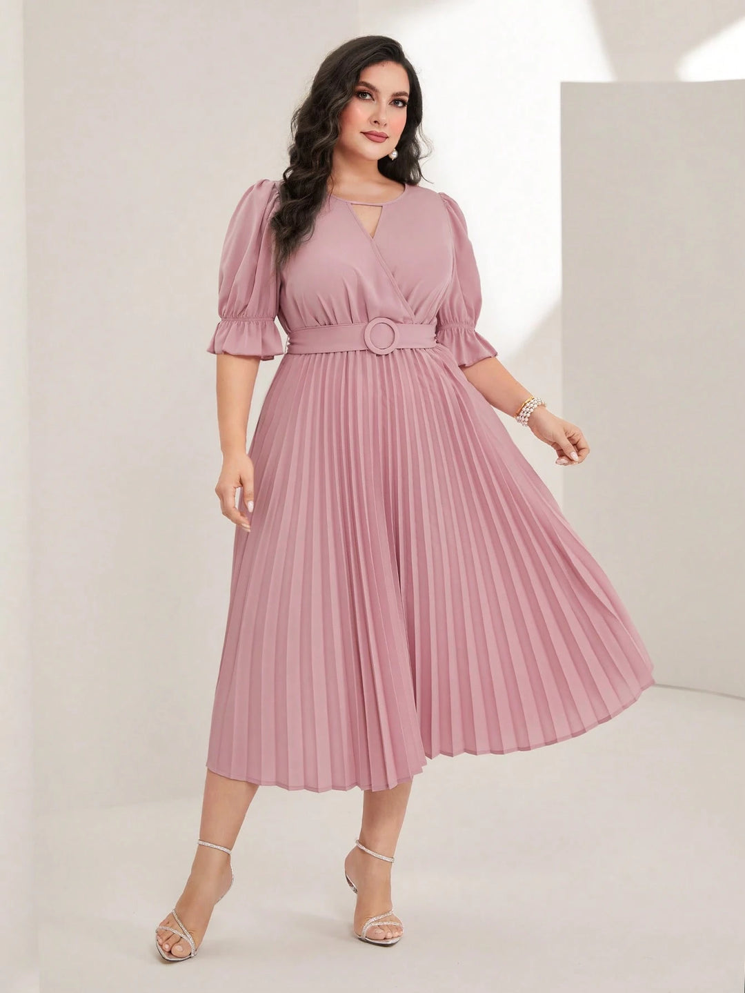 Rochie midi SHEIN, roz