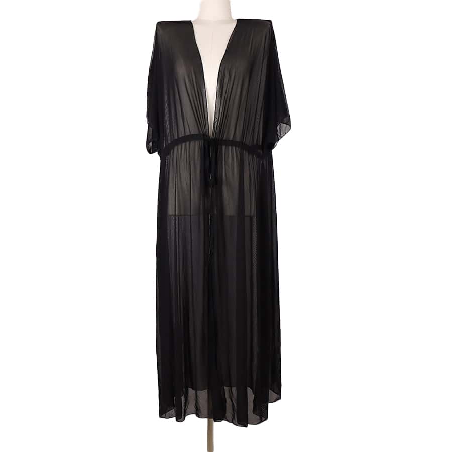 Cardigan lung de plajă SHEIN, negru