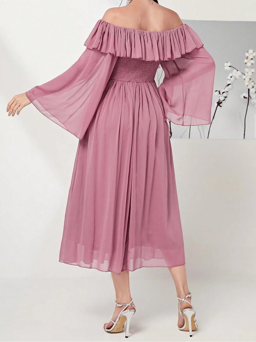 Rochie midi SHEIN, roz