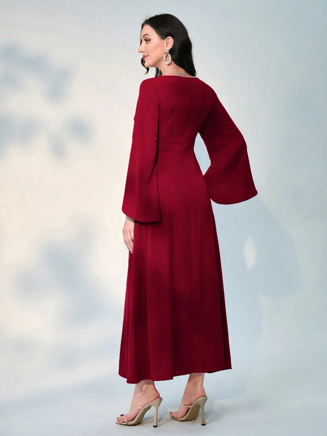 Shein maxi ruha, piros