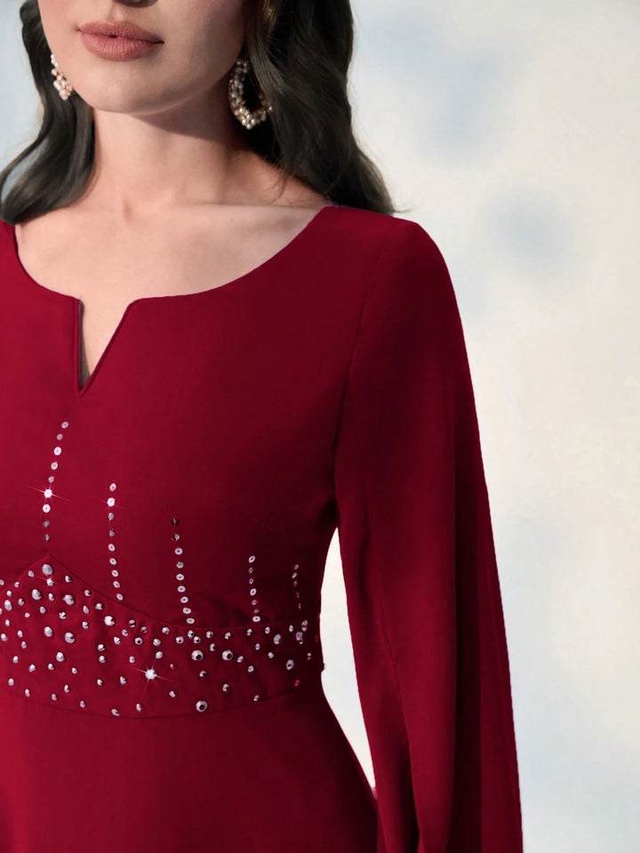 Shein maxi ruha, piros