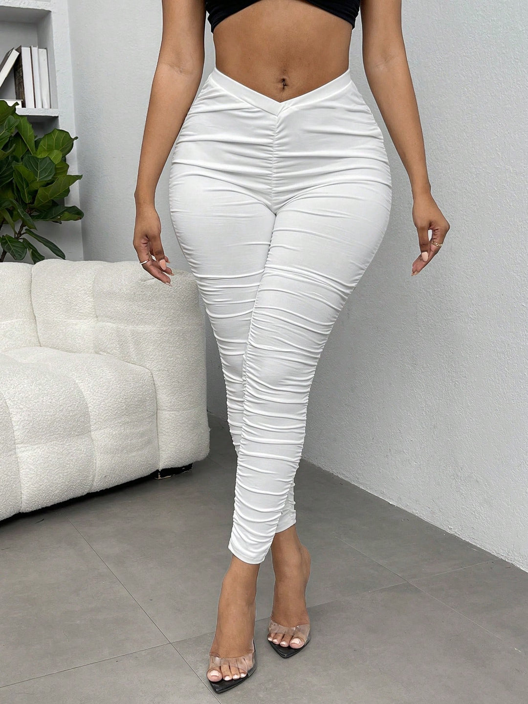 Shein leggings, white