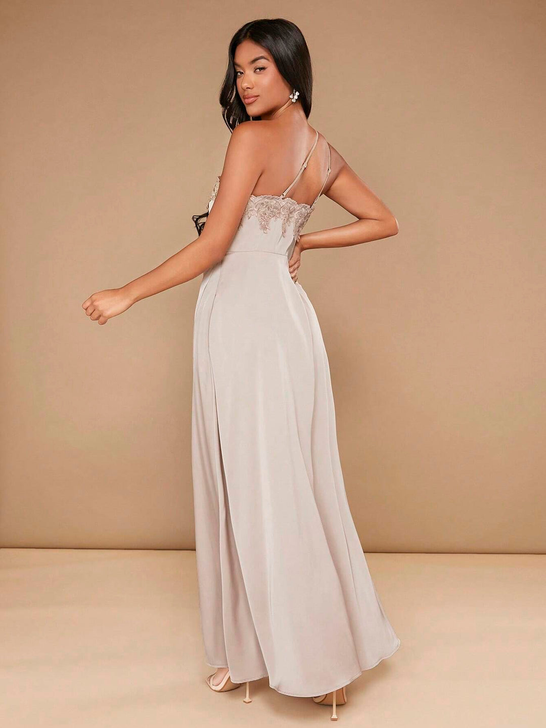 Rochie maxi SHEIN, bej
