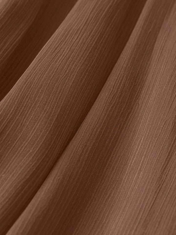 Fustă maxi Shein Curve+, maro