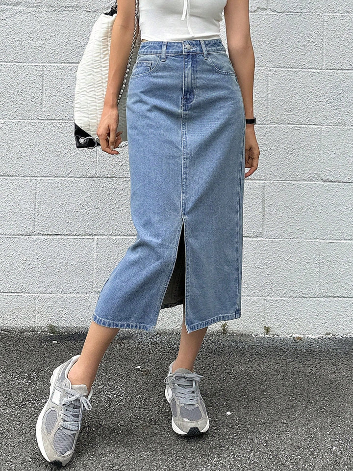 SHEIN farmer mini szoknya, kék