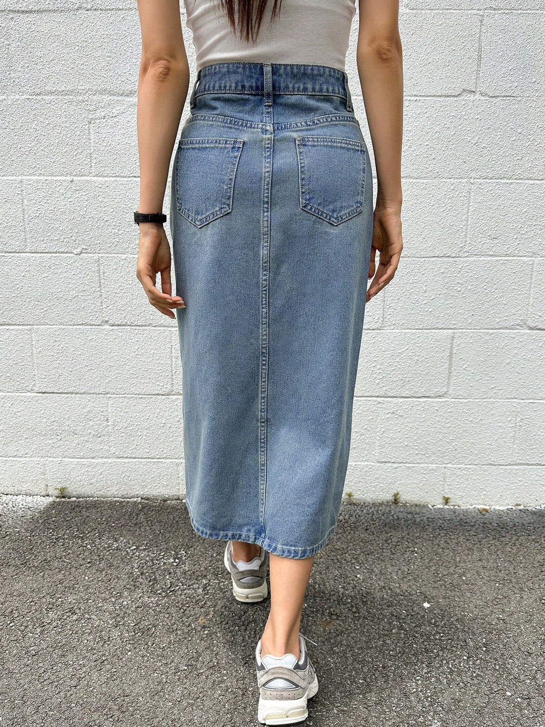 SHEIN farmer mini szoknya, kék