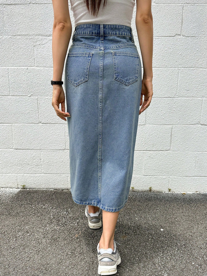 SHEIN farmer mini szoknya, kék