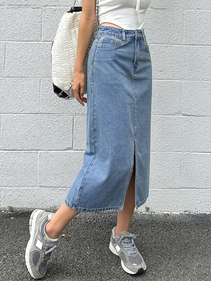 SHEIN farmer mini szoknya, kék