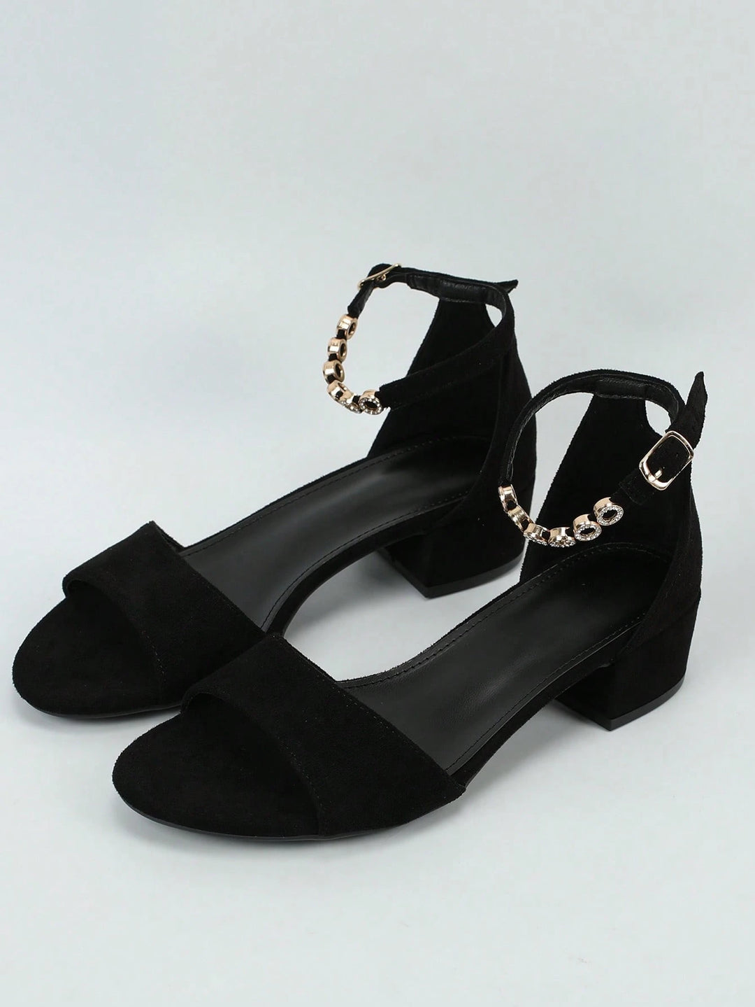 Sandale cu toc SHEIN, negru