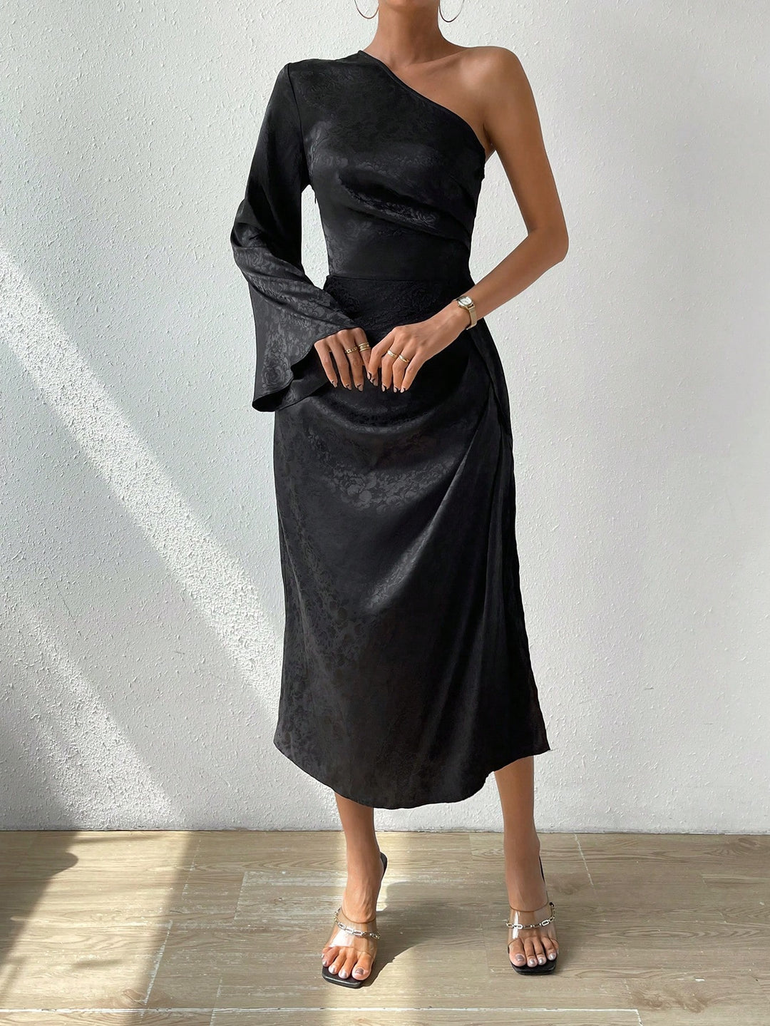 SHEIN maxi ruha, fekete