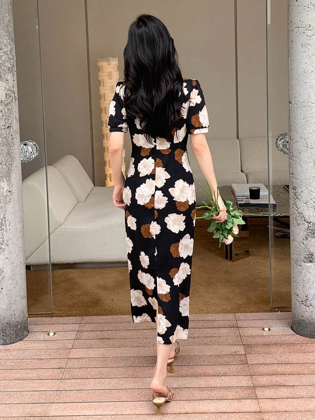 SHEIN Midi Dress, Mixed Colors