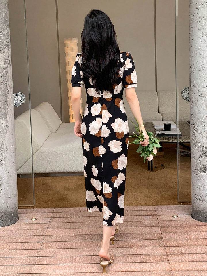 SHEIN Midi Dress, Mixed Colors