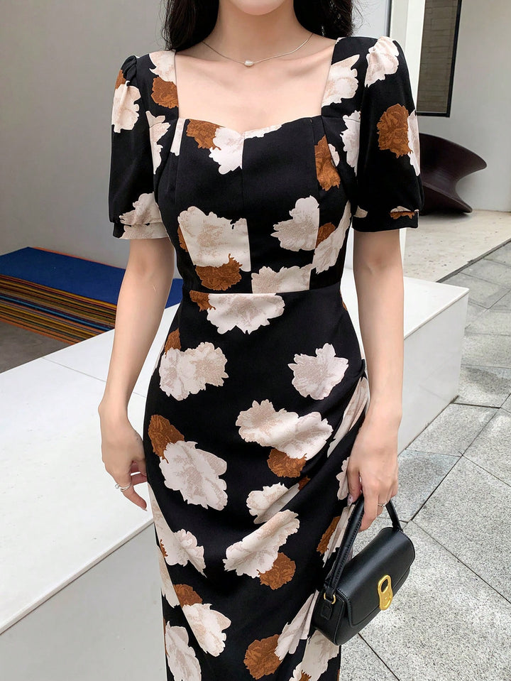 SHEIN Midi Dress, Mixed Colors