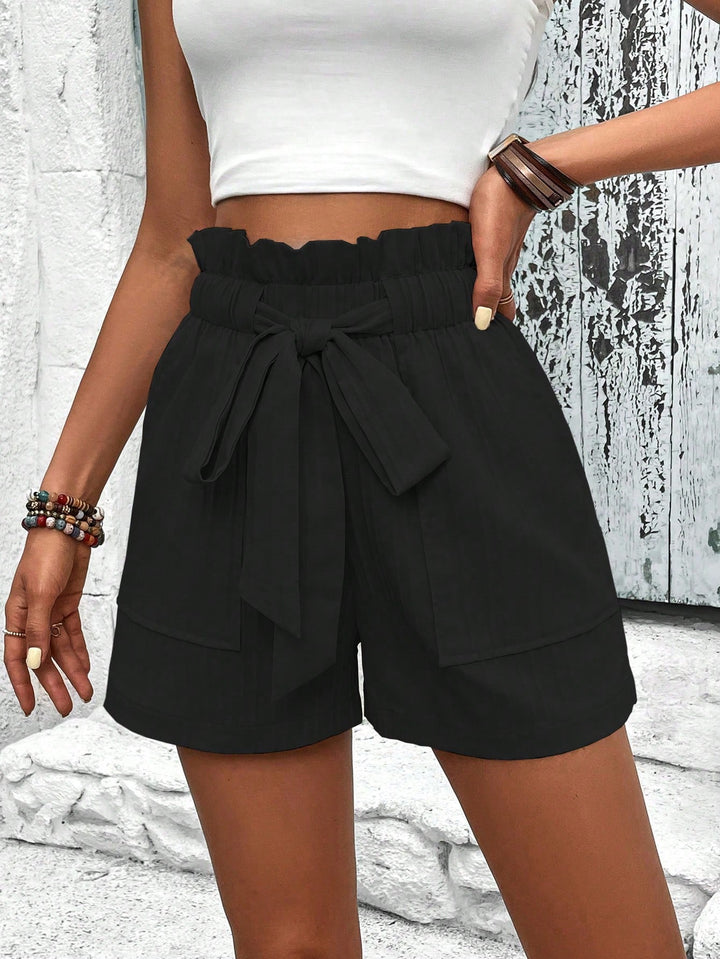 Pantaloni scurți SHEIN, negru