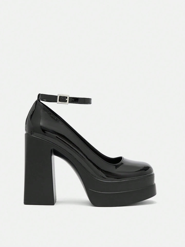 Pantofi cu toc SHEIN, negru