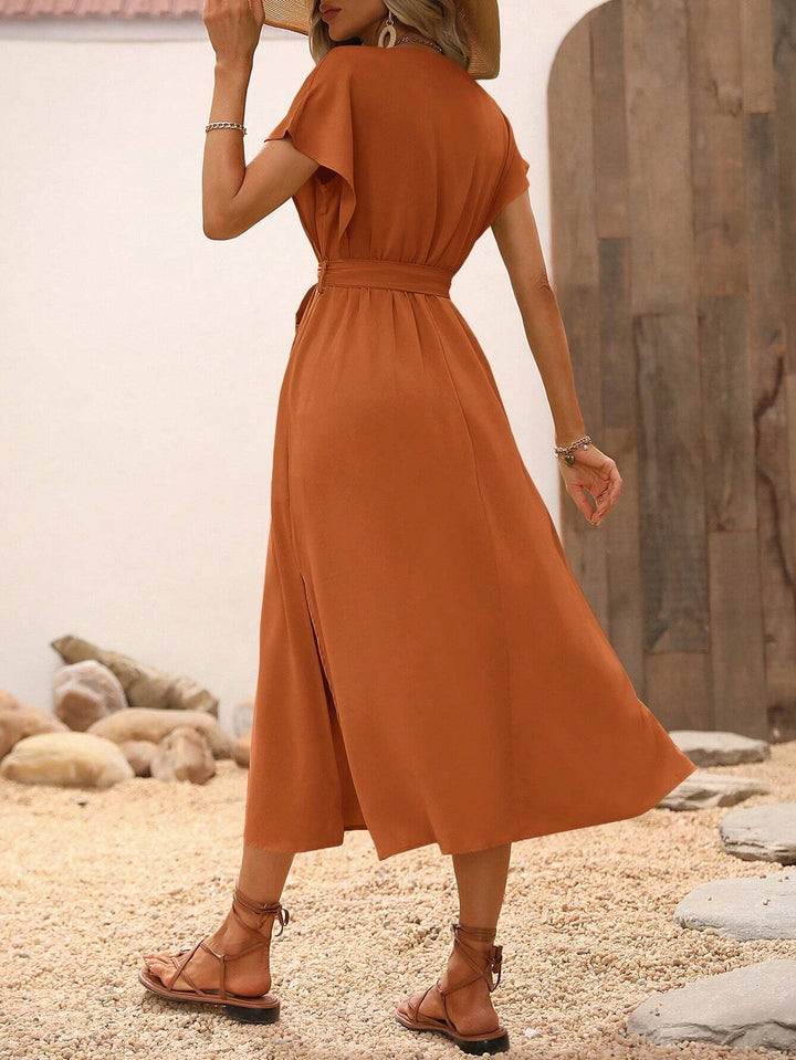 Rochie midi SHEIN, cărămiziu