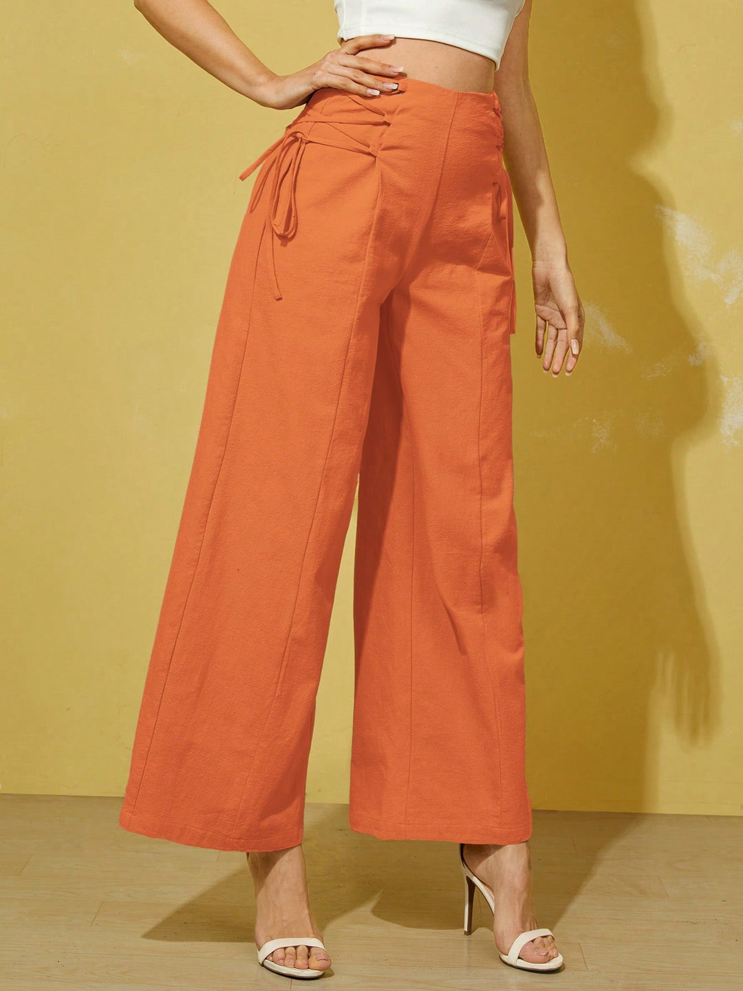 Pantaloni SHEIN, portocaliu