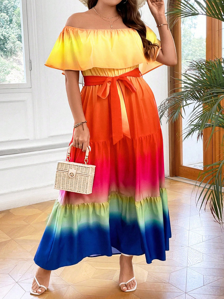 Rochie maxi SHEIN, mix culori