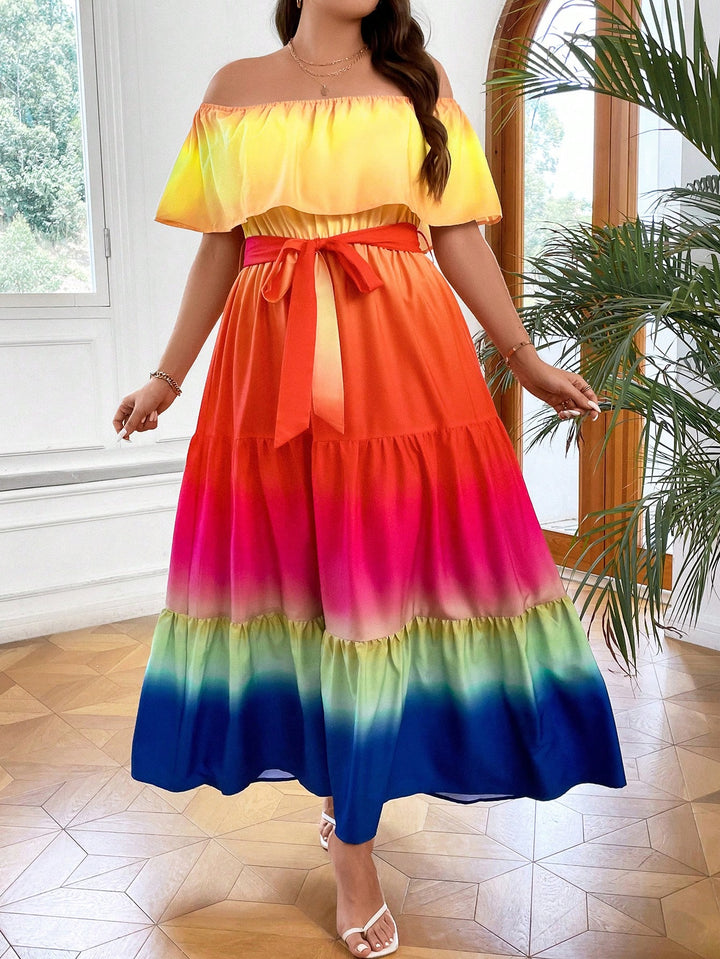 Rochie maxi SHEIN, mix culori