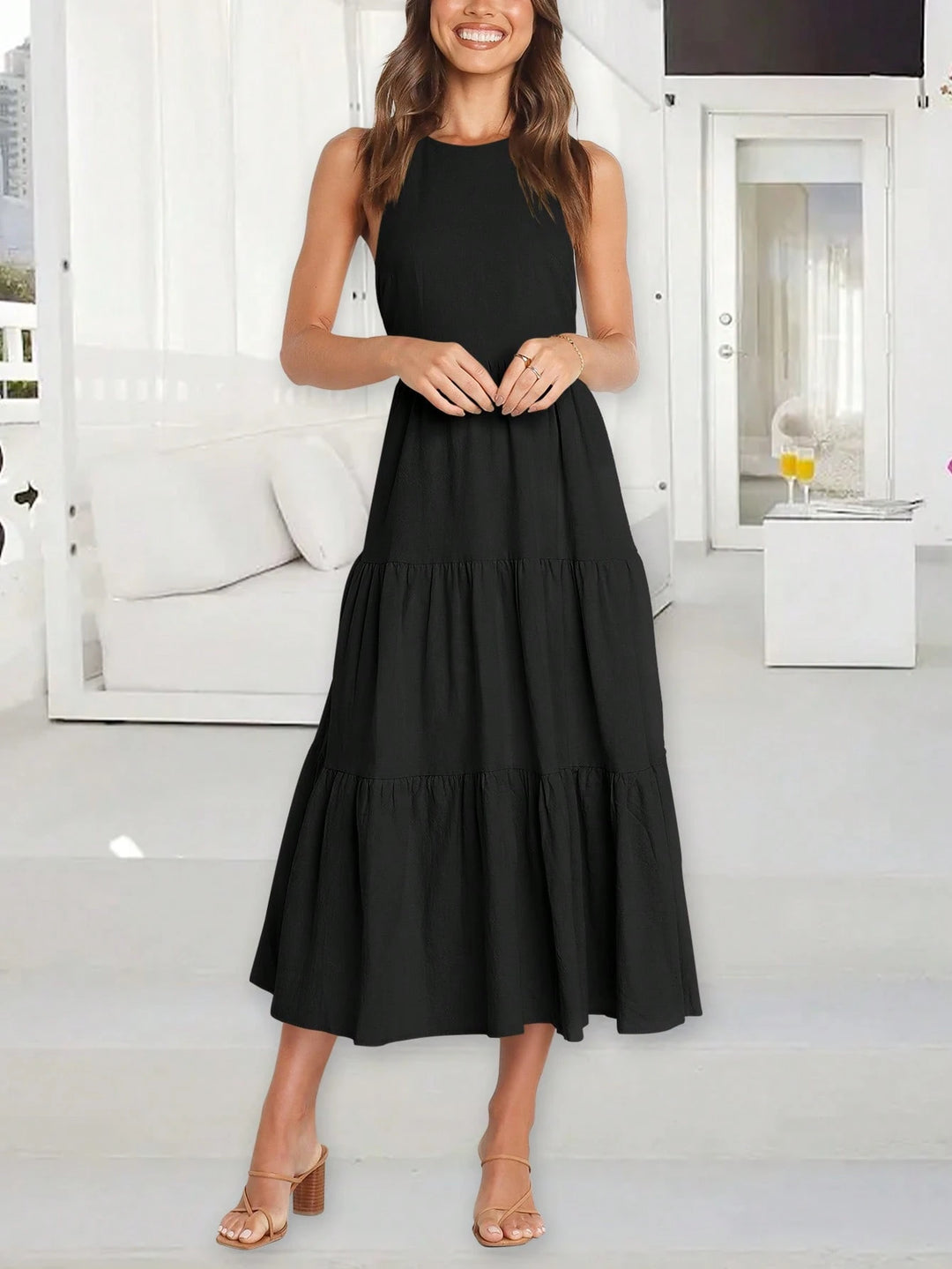 Rochie maxi SHEIN, negru