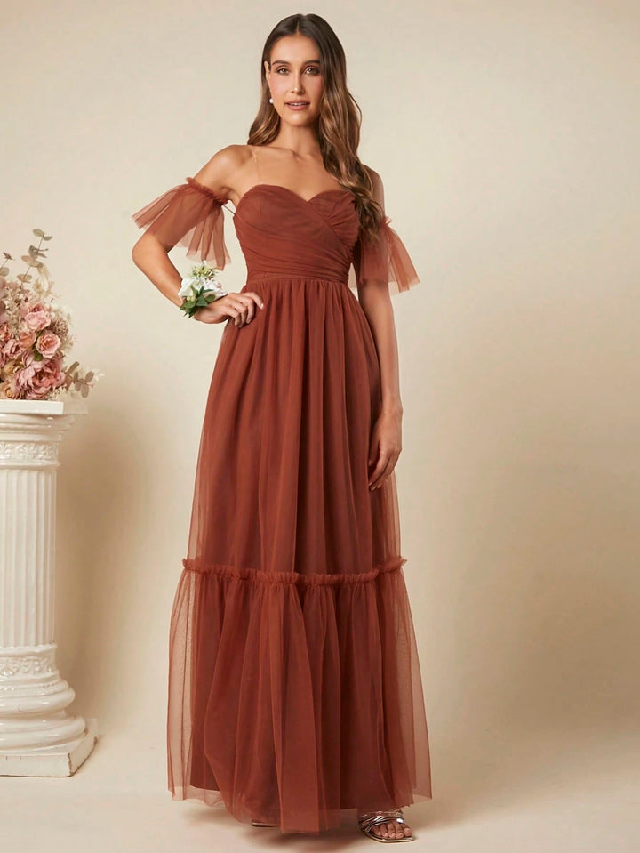 Rochie maxi SHEIN, maro