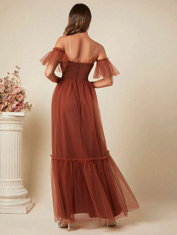 Rochie maxi SHEIN, maro
