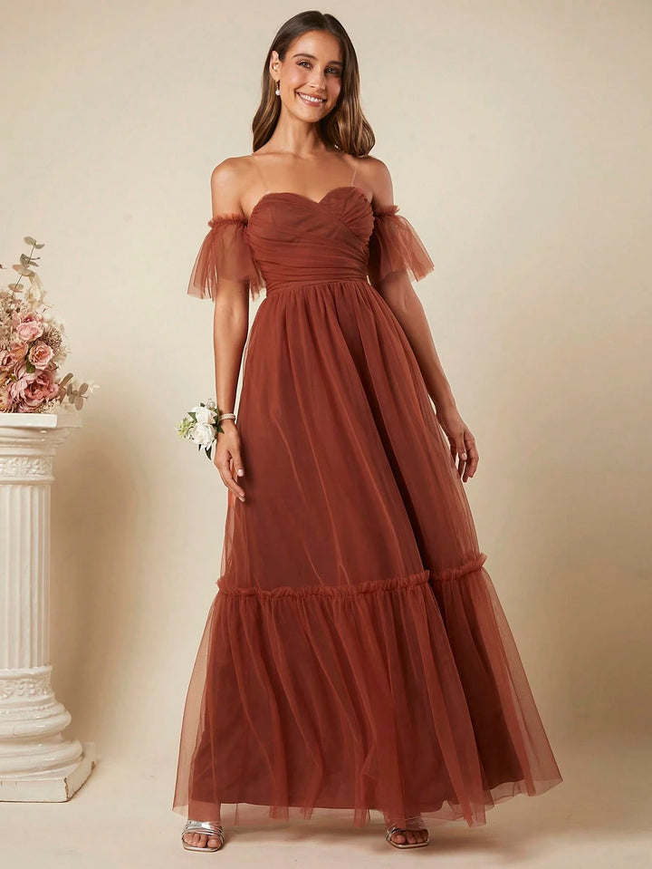 Rochie maxi SHEIN, maro