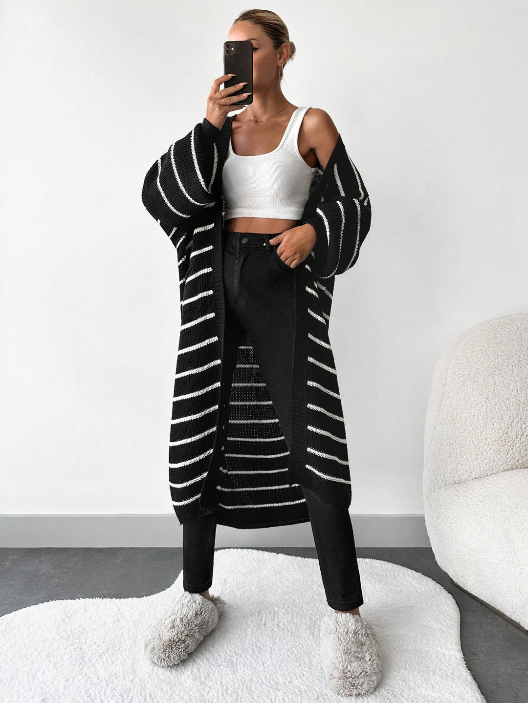 Cardigan SHEIN, negru