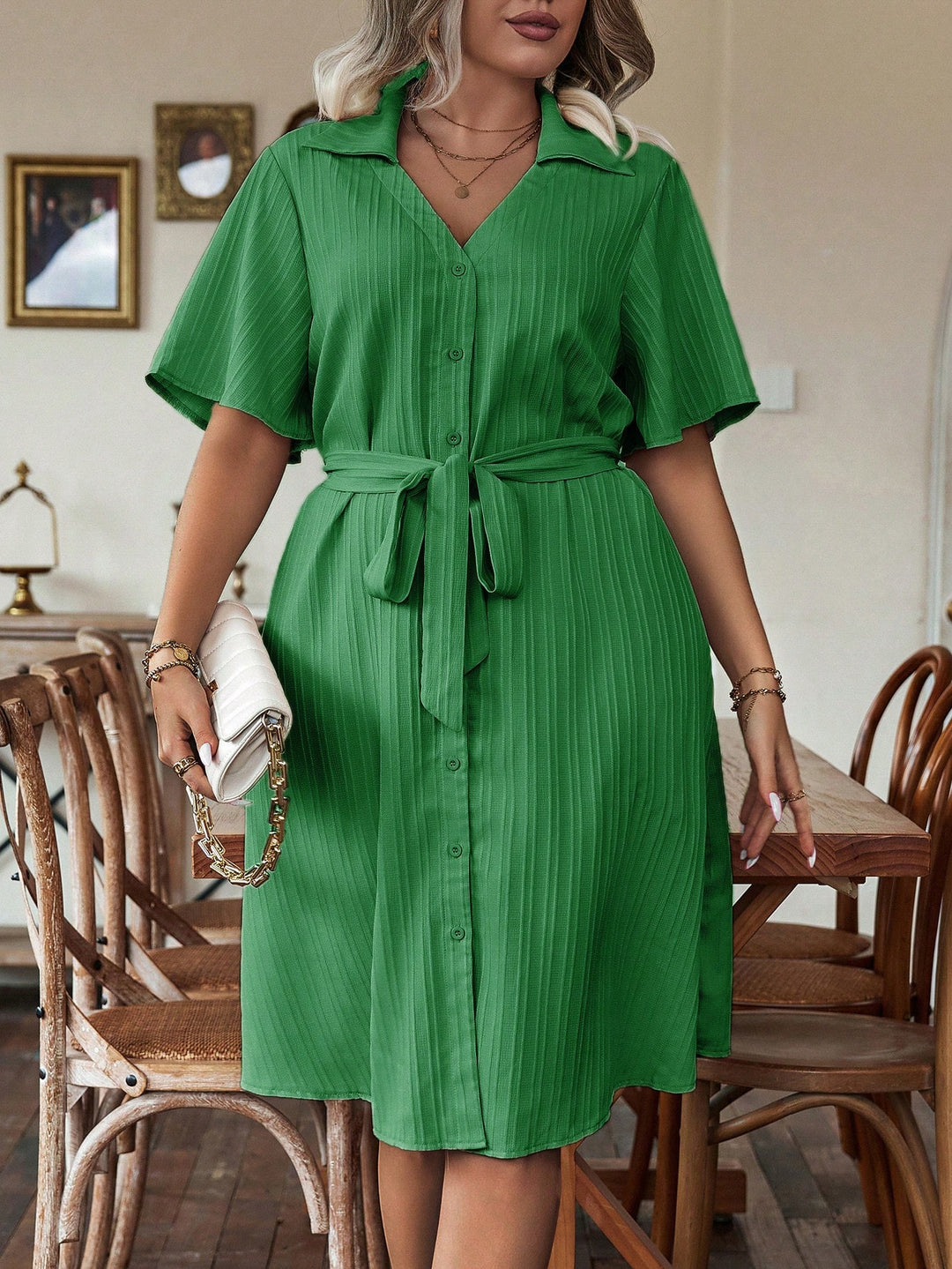 Rochie mini SHEIN, verde