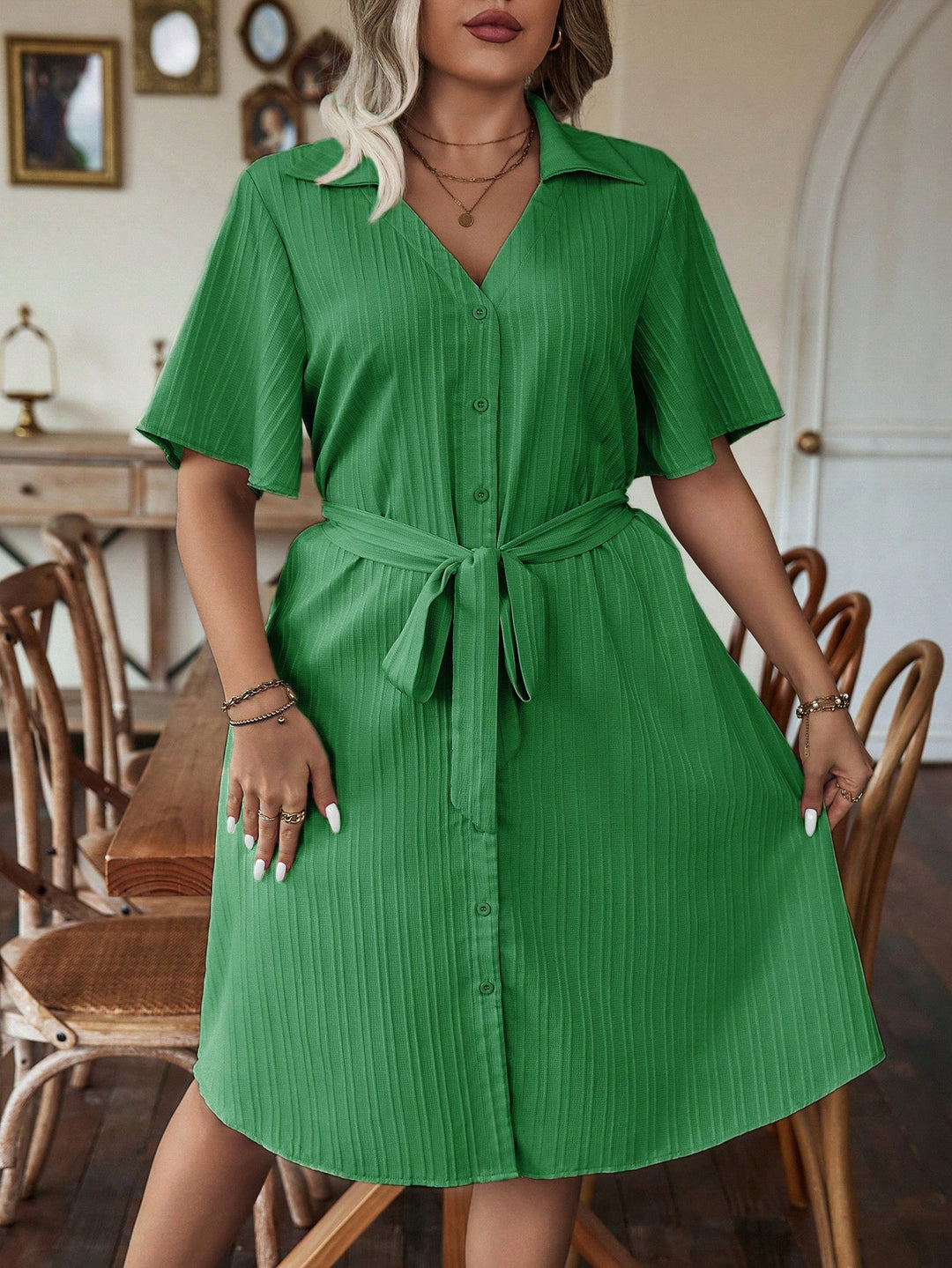 Rochie mini SHEIN, verde